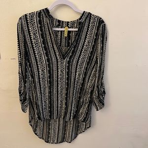 Black and White Blouse